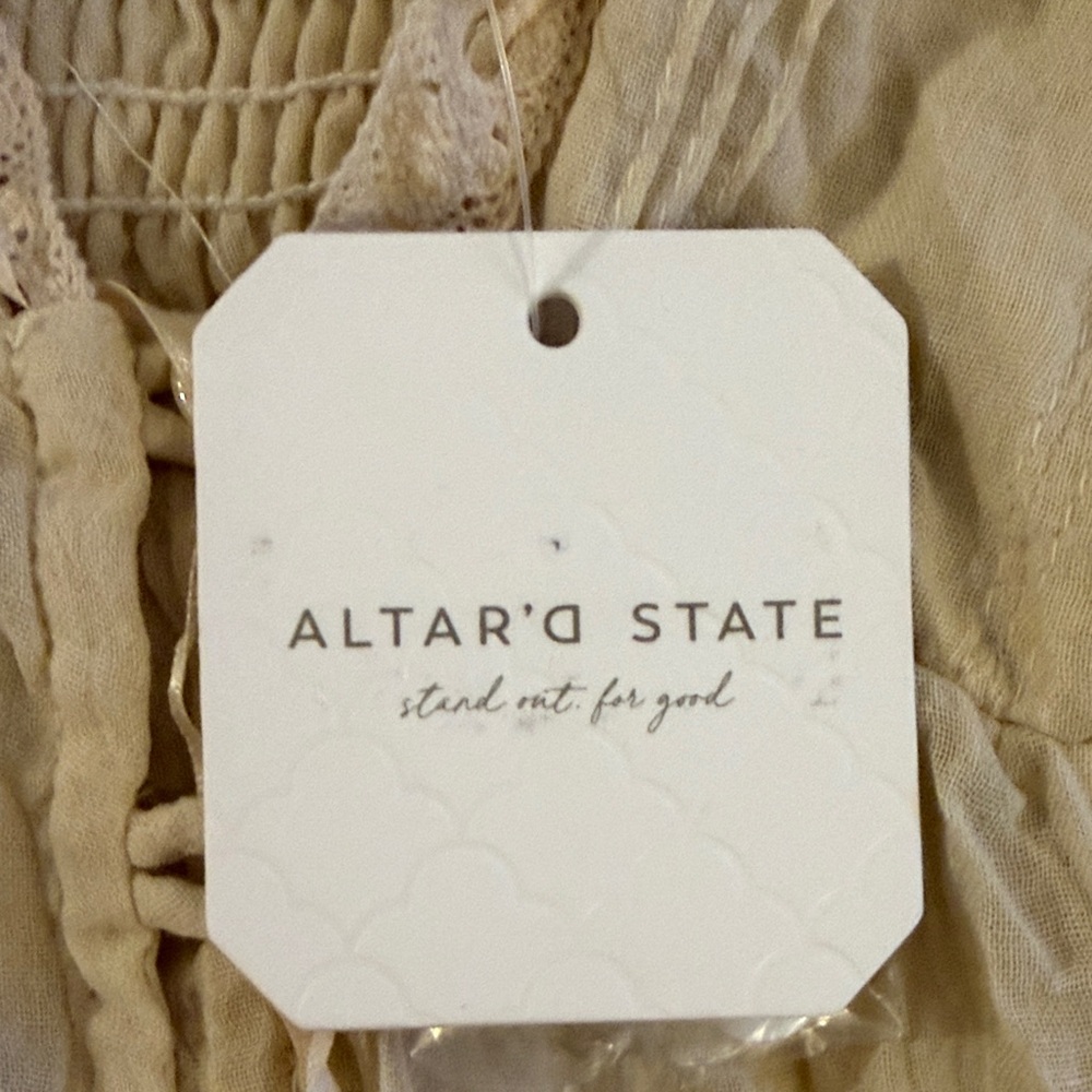 Altar'd State Cream Lace Detail Top - Picture 2 of 8